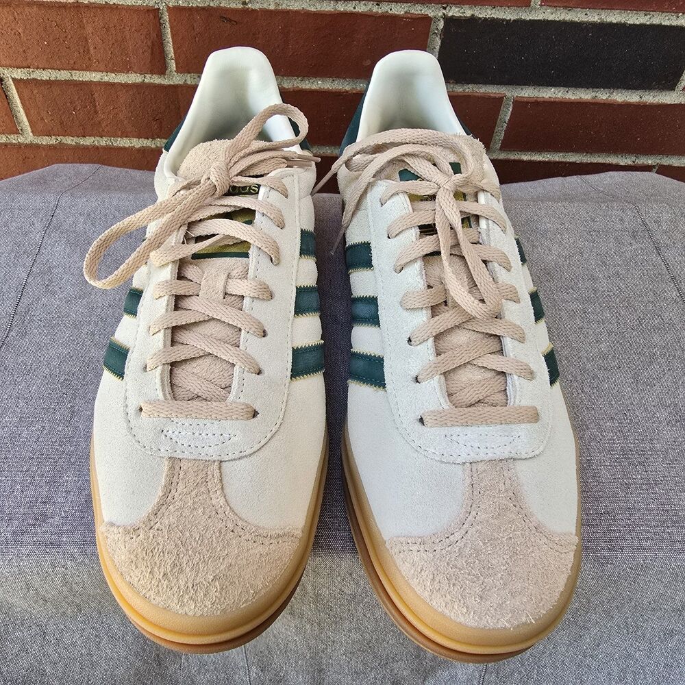 Size 10.5 - Women's adidas Gazelle Bold Cream/ Green ID7056 - Excellent!!! - Picture 3 of 10